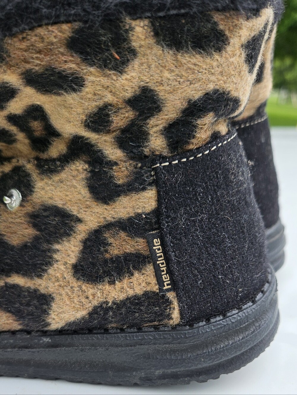 Britt Leo Leopard print hey dudes Shoes Slippers Lace Up (Rrf) - Picture 10 of 11